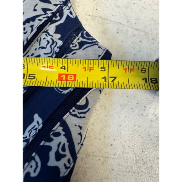 Adrianna Papell Multicolor Tiered Sheath Dress, Women's Size 10 Blue White E6 - Picture 6 of 7